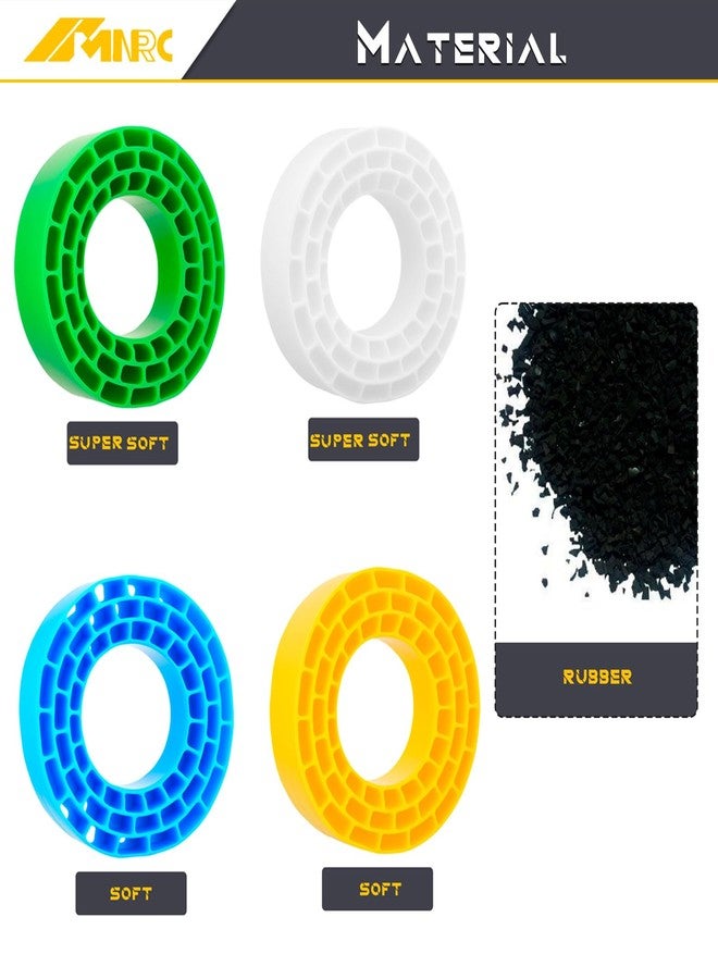 NMNRC 4Pcs Soft 1.55'' Silicone Rubber Insert Foam for 95-97mm Tire 1.55 Inch Wheel Rim Upgrades Part Blue - Image 5